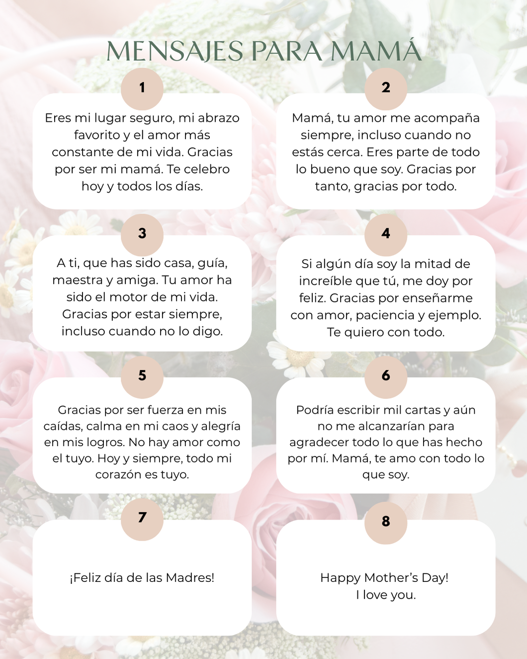 MENSAJE TARJETA
